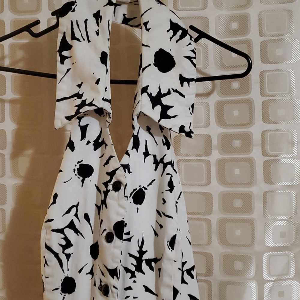 Black white dress